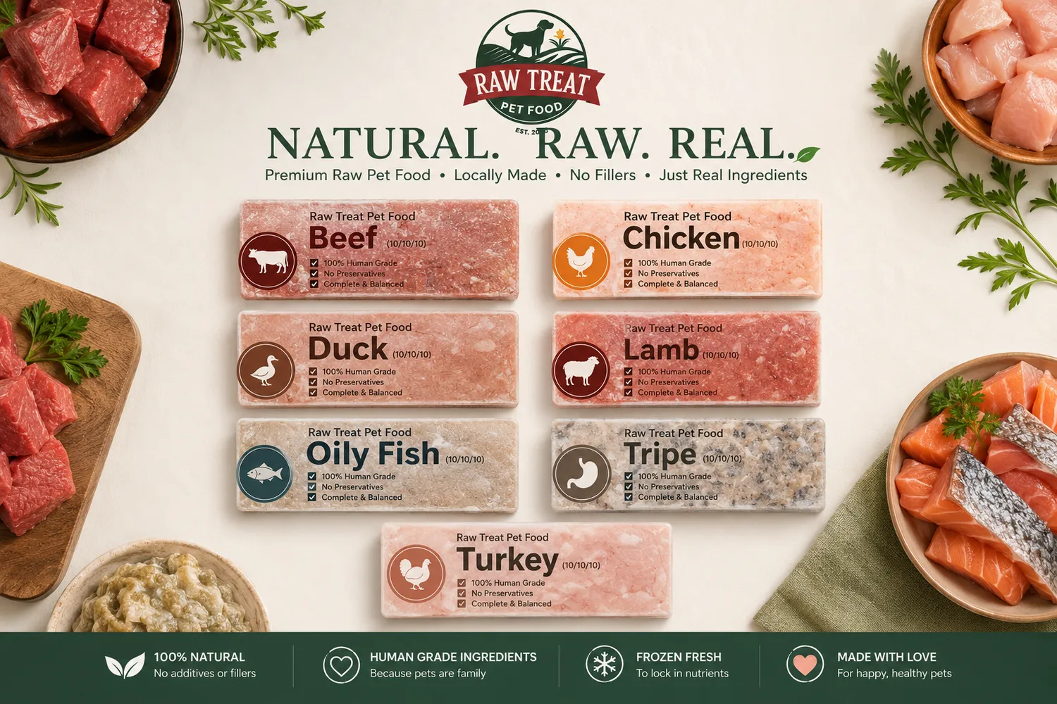 Raw Treat Meals - 45 Pack